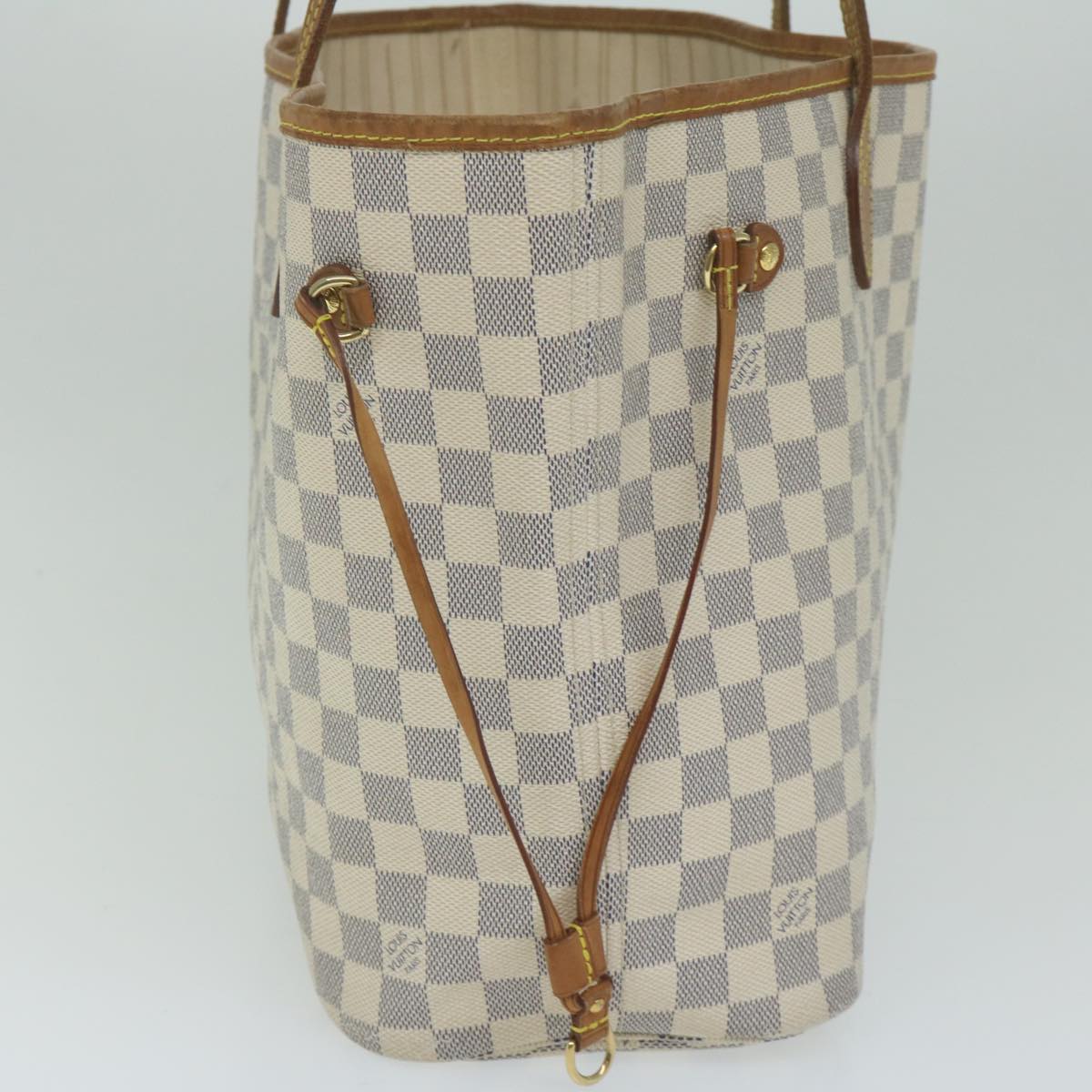LOUIS VUITTON Damier Azur Neverfull MM Tote Bag N41605 LV 62047