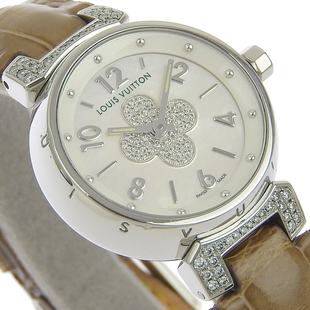 Louis Vuitton Tambour Watch Stainless Steel Leather