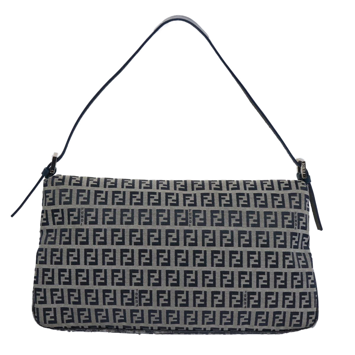 Luxury FendiZucchino Canvas Mamma Baguette Shoulder Bag Navy62112