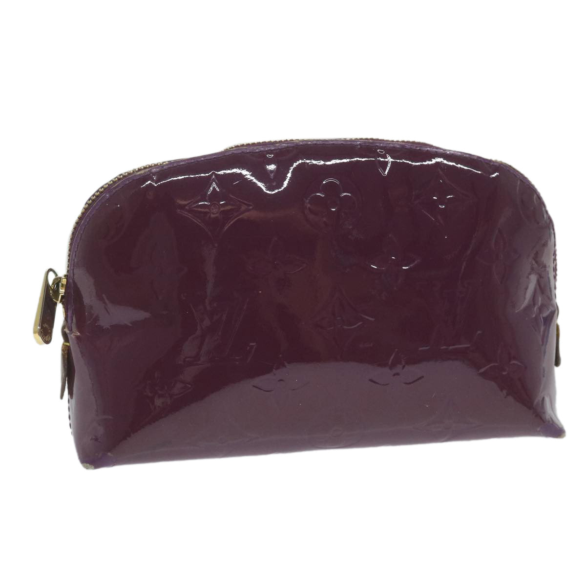 LOUIS VUITTON Monogram Vernis Pochette Cosmetic PM Amethyst M90157 LV 62156