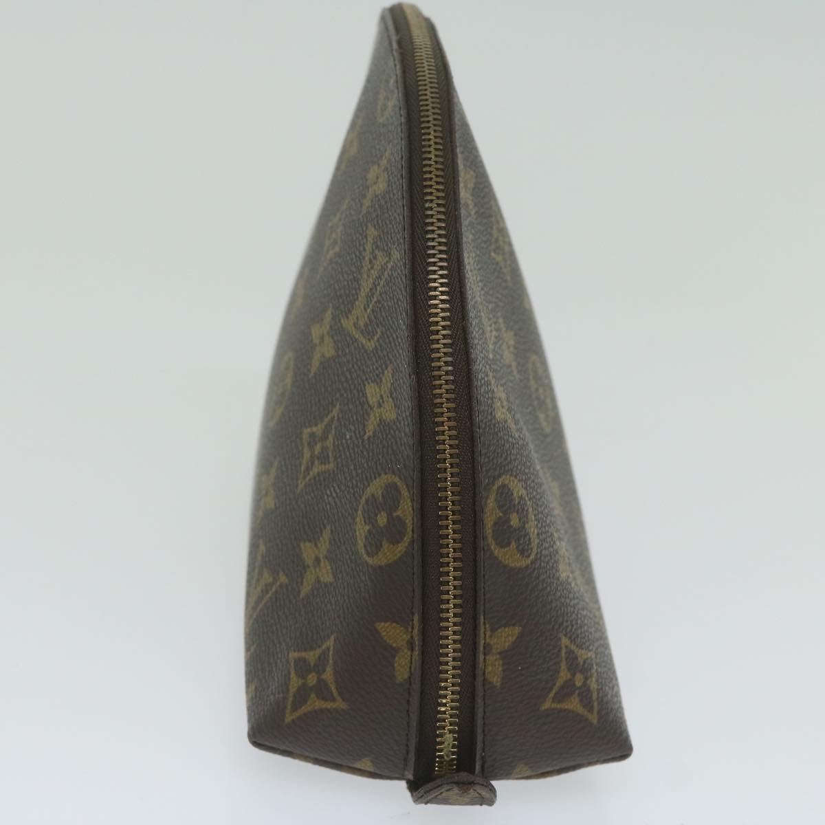 LOUIS VUITTON Monogram Trousse Demi Ronde Cosmetic Pouch M47520 LV 62158