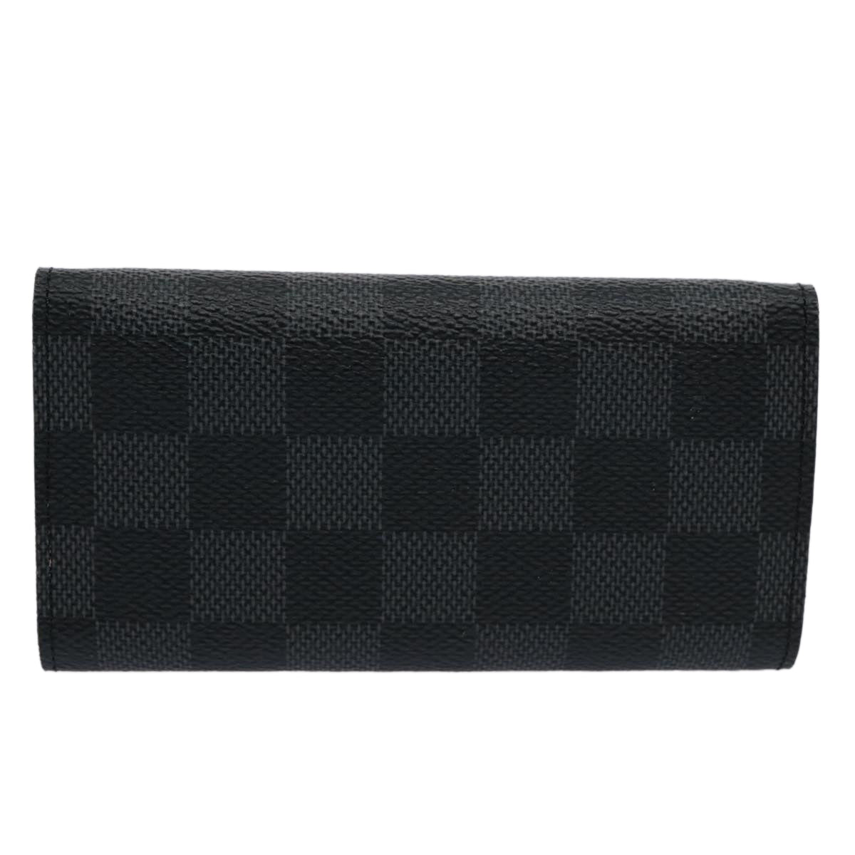 LOUIS VUITTON Damier Graphite Porte Cles Voiture Key Case N63139 LV 62167