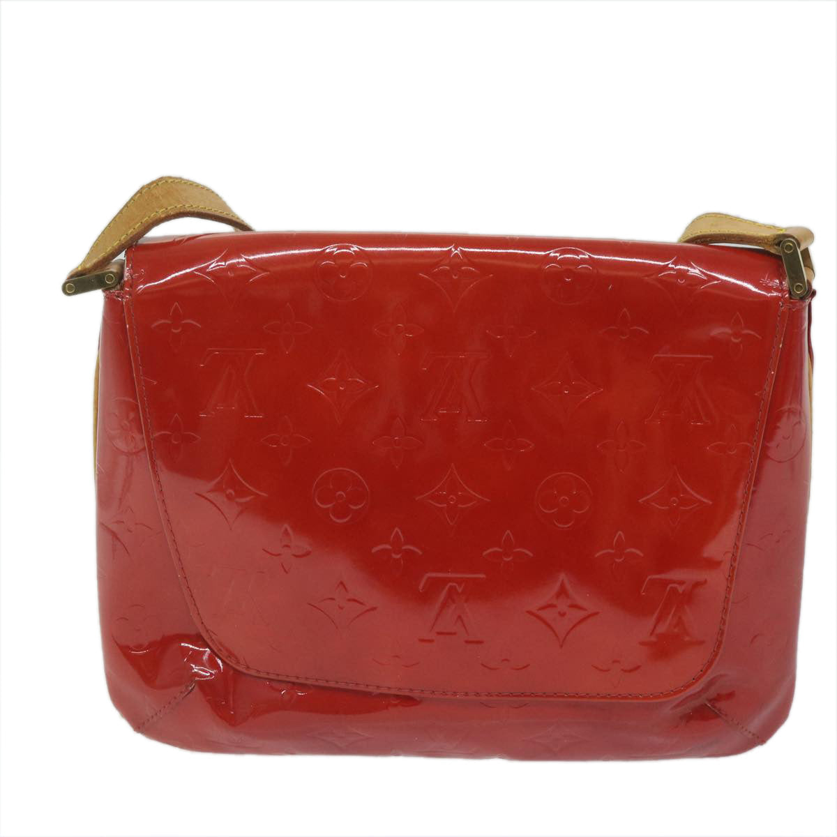 LOUIS VUITTON Monogram Vernis Thompson Street Shoulder Bag Red M91094 62189