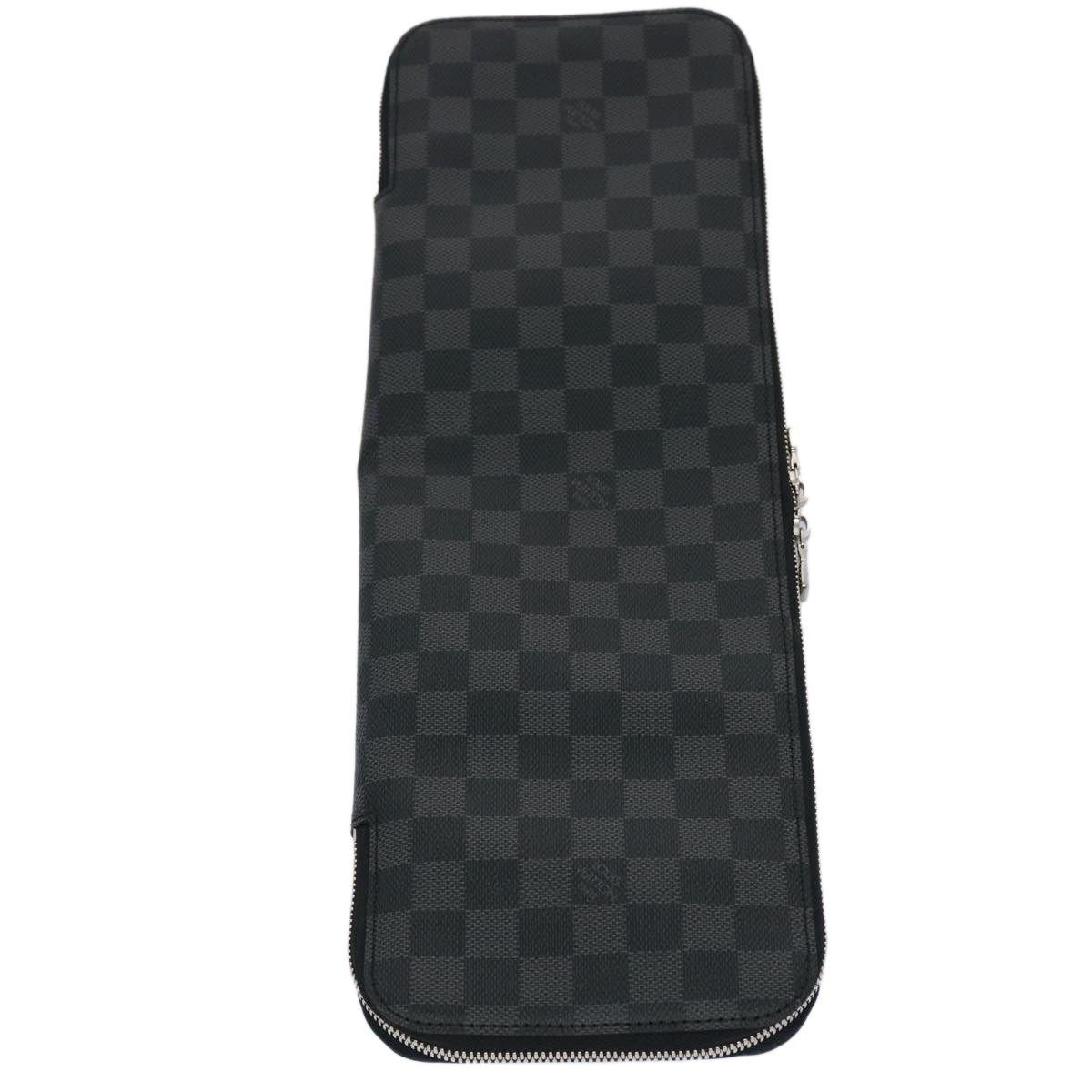 LOUIS VUITTON Damier Graphite Etui 5 Cravat Necktie Case N41136 LV 62213A