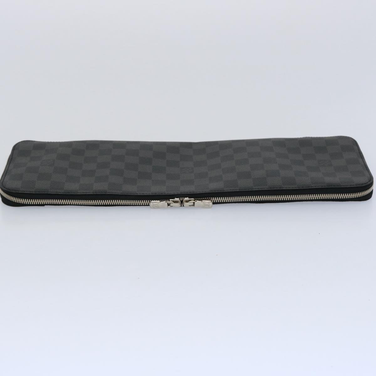 LOUIS VUITTON Damier Graphite Etui 5 Cravat Necktie Case N41136 LV 62213A