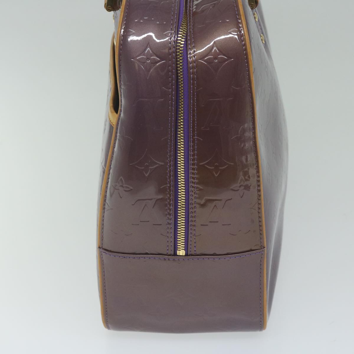 LOUIS VUITTON Monogram Vernis Sutton Hand Bag Purple Viole M91081 LV 62247