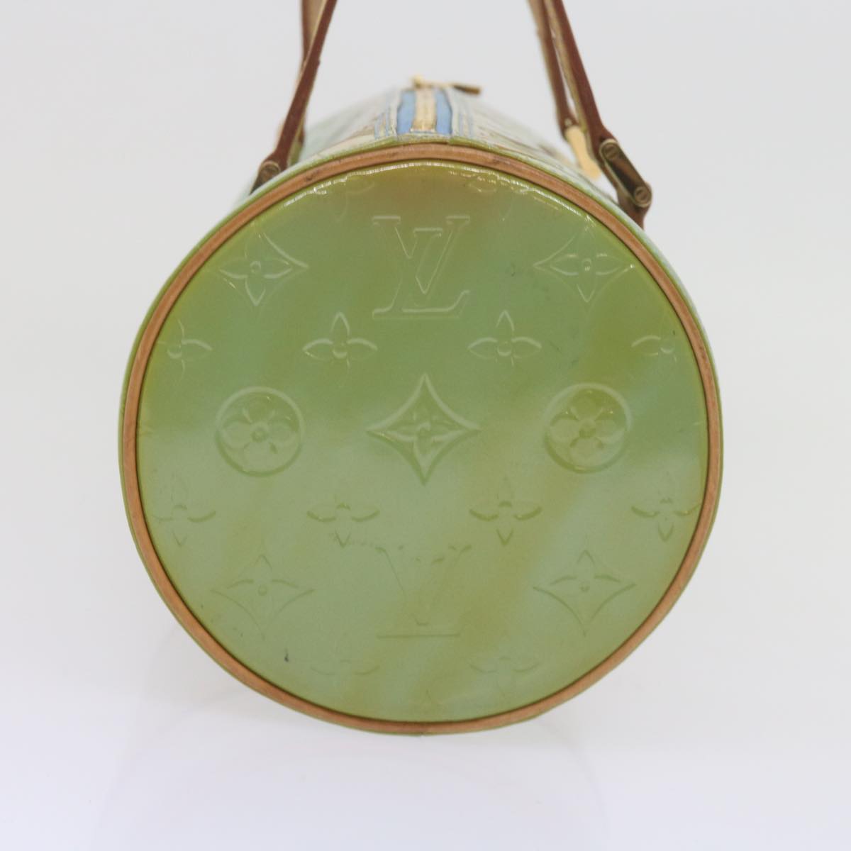 LOUIS VUITTON Monogram Vernis Bedford Hand Bag Baby Blue M91007 LV 62249