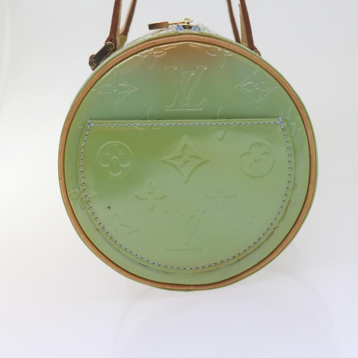 LOUIS VUITTON Monogram Vernis Bedford Hand Bag Baby Blue M91007 LV 62249