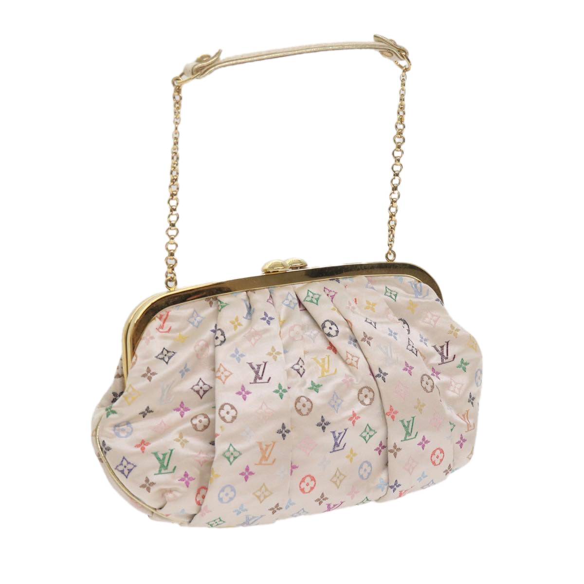 LOUIS VUITTON Monogram Multicolor Omoniere Hand Bag White LV 62290S