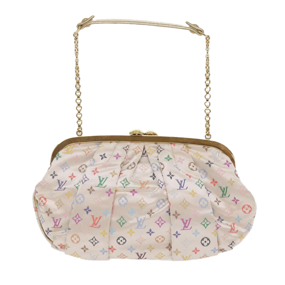 LOUIS VUITTON Monogram Multicolor Omoniere Hand Bag White LV 62290S