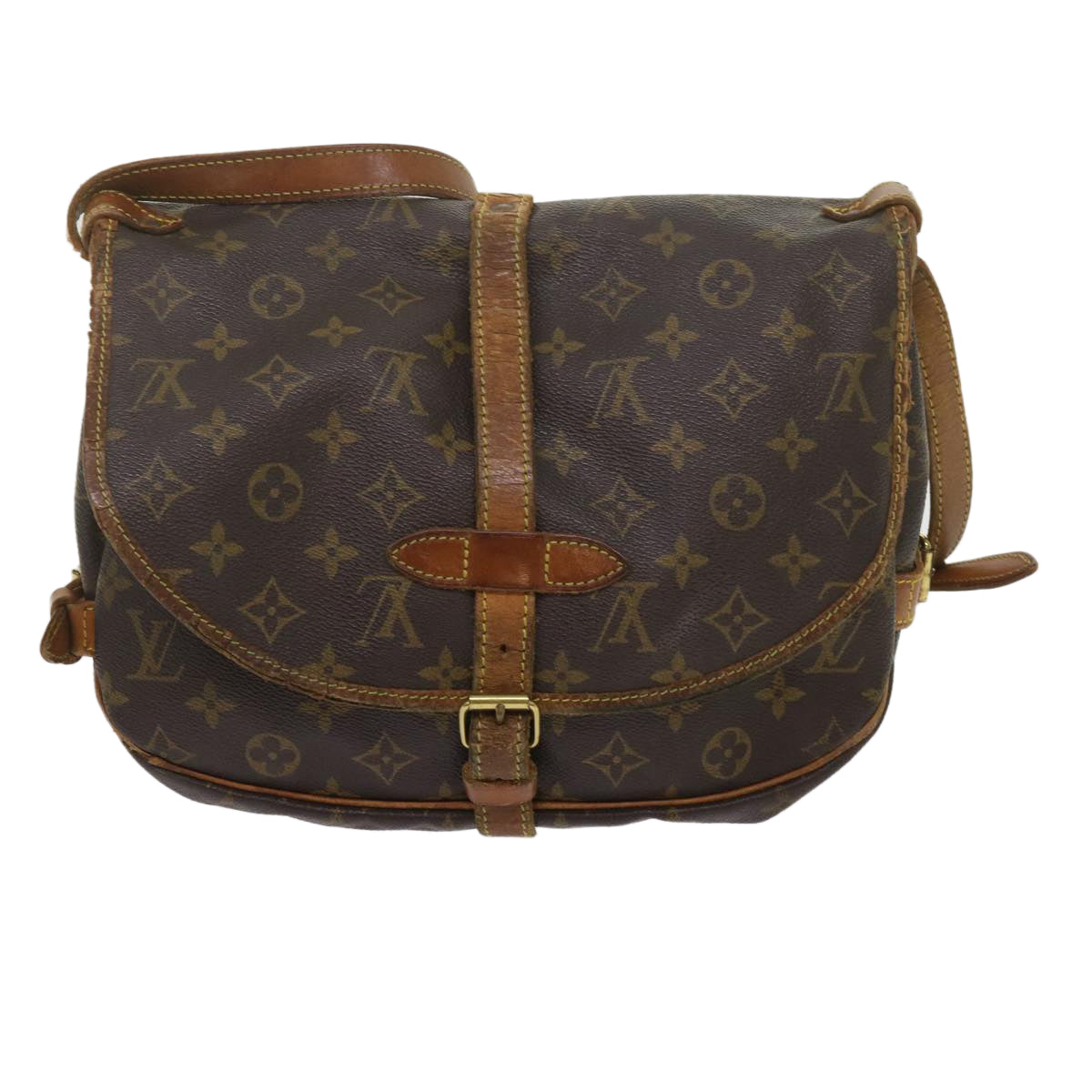 LOUIS VUITTON Monogram Saumur 30 Shoulder Bag M42256 LV 62291