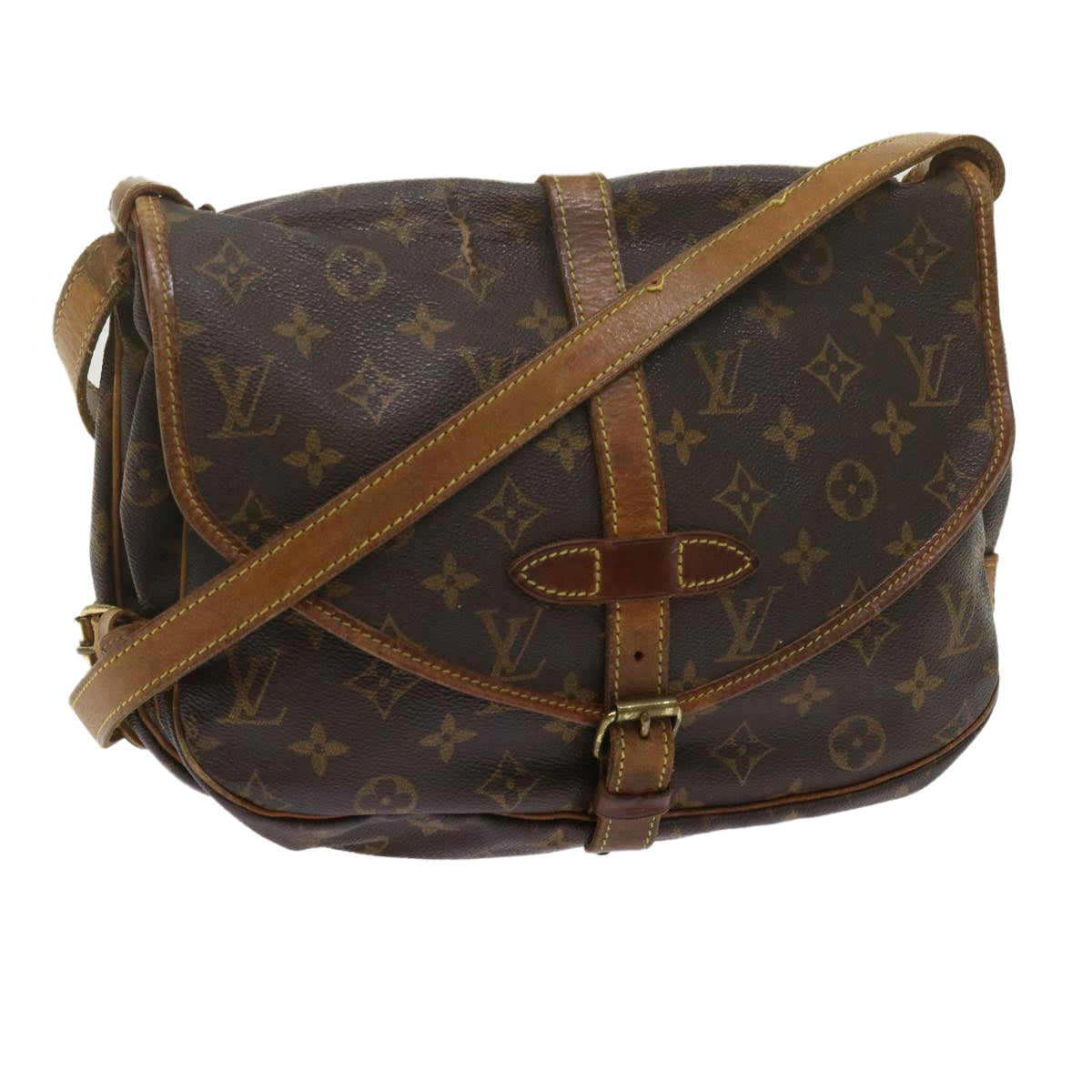 LOUIS VUITTON Monogram Saumur 30 Shoulder Bag M42256 LV 62292