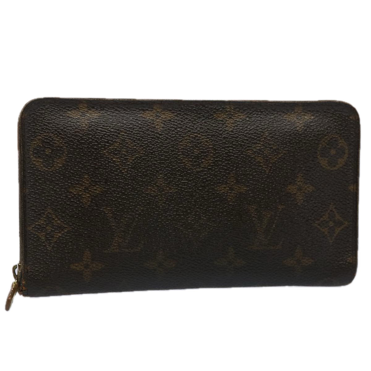 LOUIS VUITTON Monogram Porte Monnaie Zip Long Wallet M61727 LV 62324