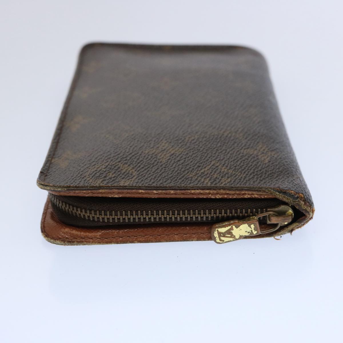 LOUIS VUITTON Monogram Porte Monnaie Zip Long Wallet M61727 LV 62324