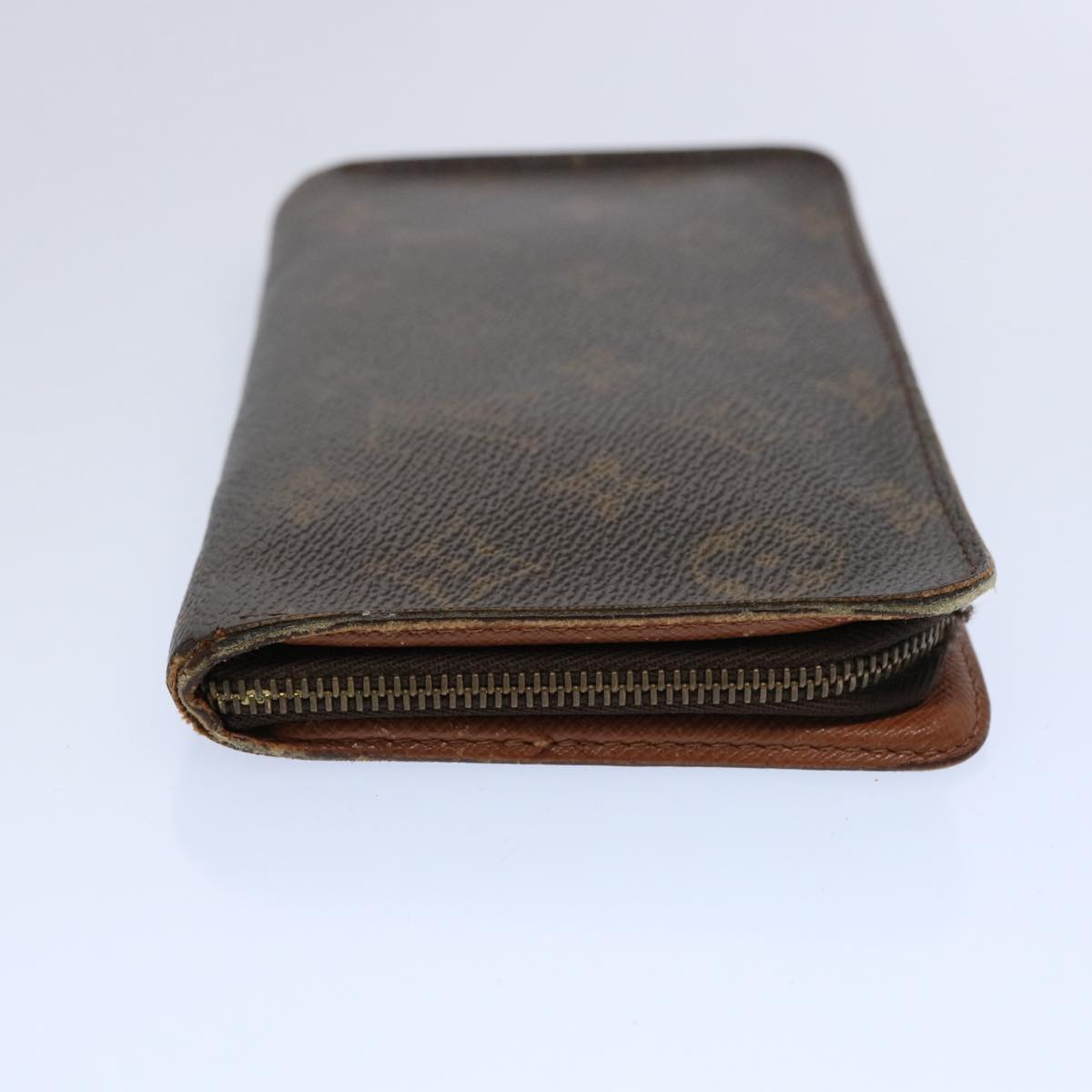 LOUIS VUITTON Monogram Porte Monnaie Zip Long Wallet M61727 LV 62324