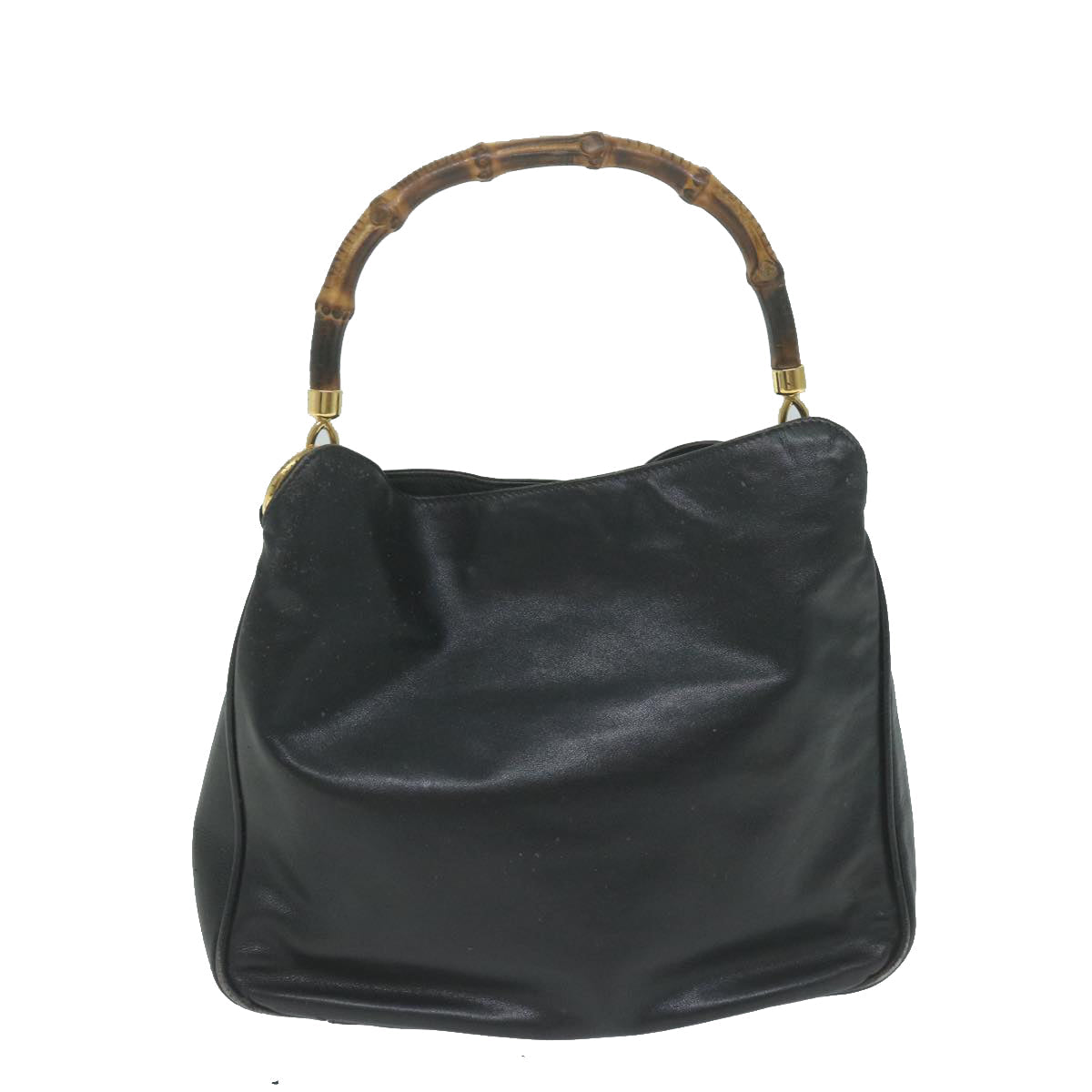 GUCCI Bamboo Shoulder Bag Leather 2way Black  62332