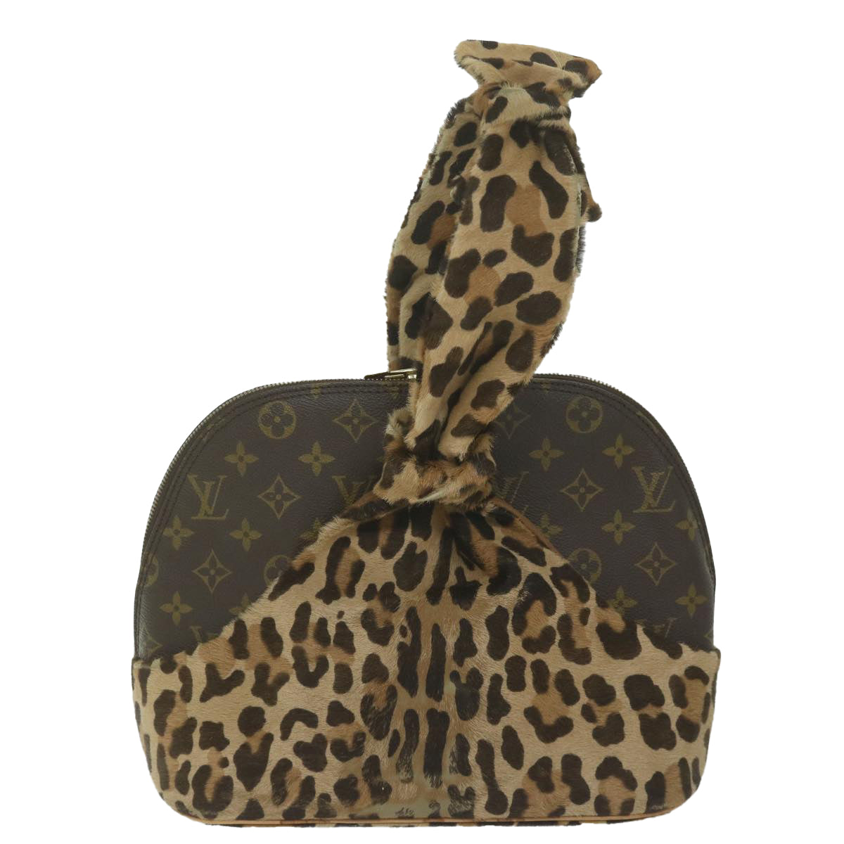 LOUIS VUITTON Monogram Leopard Azzedine Alaia Alma Hand Bag M99032 62350A