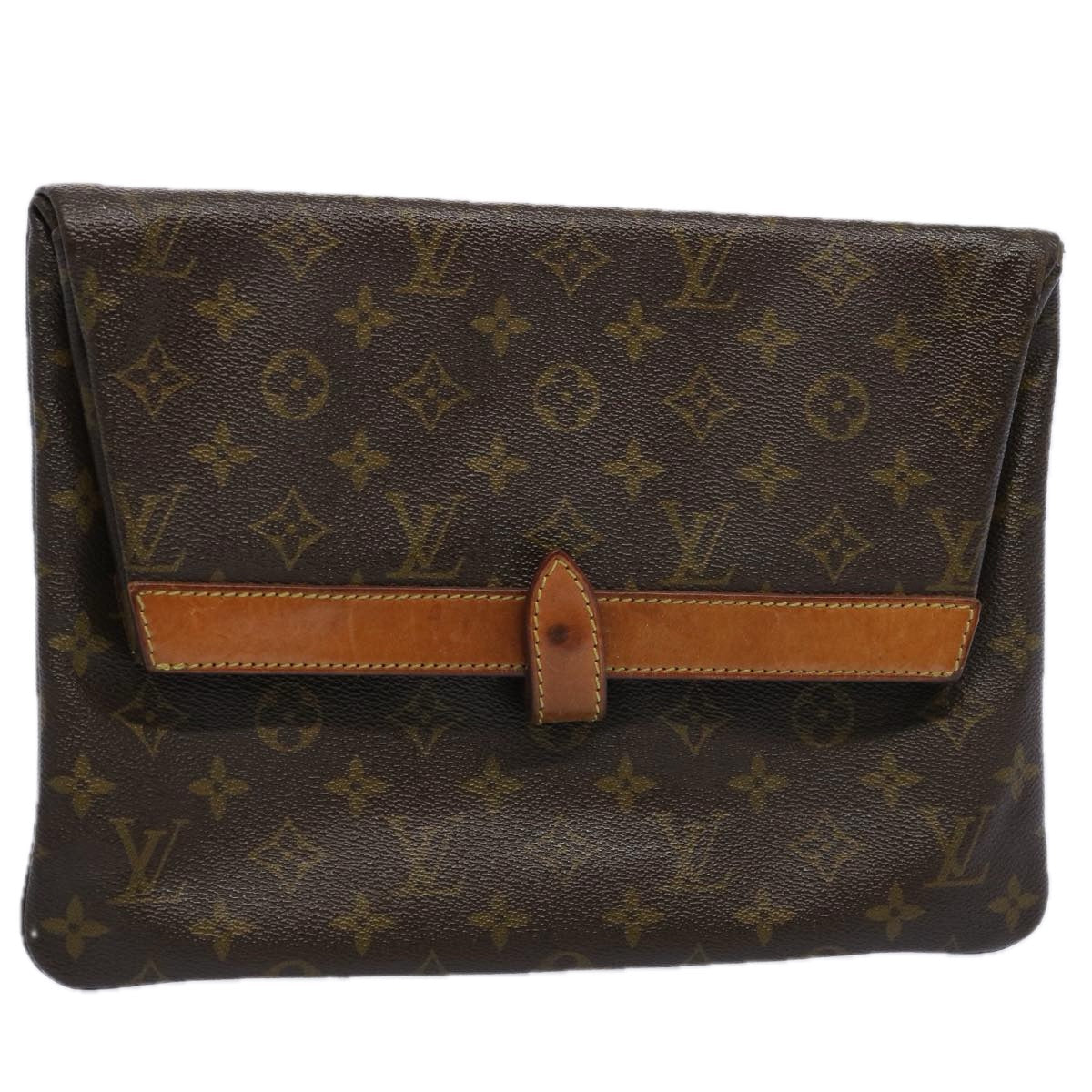 LOUIS VUITTON Monogram Pochette Priant Clutch Bag M51805 LV 62402