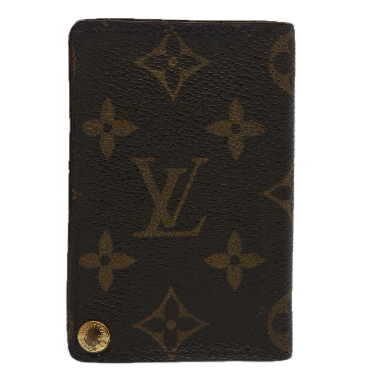 LOUIS VUITTON Monogram Porte Cartes Credit Pression Card Case M60937 62413