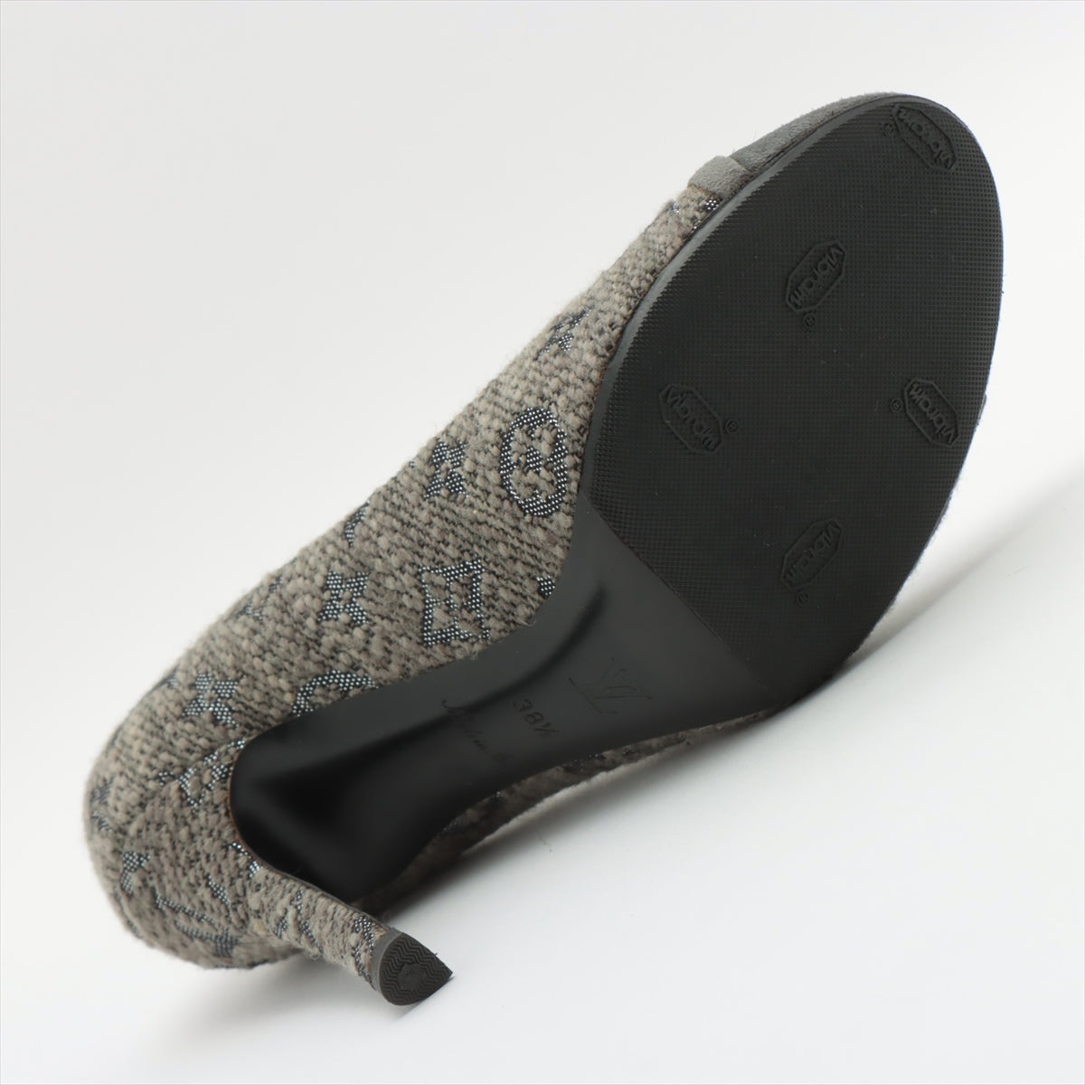 Louis Vuitton Twid Pump 38 1/2  Grey TC0153 Lift