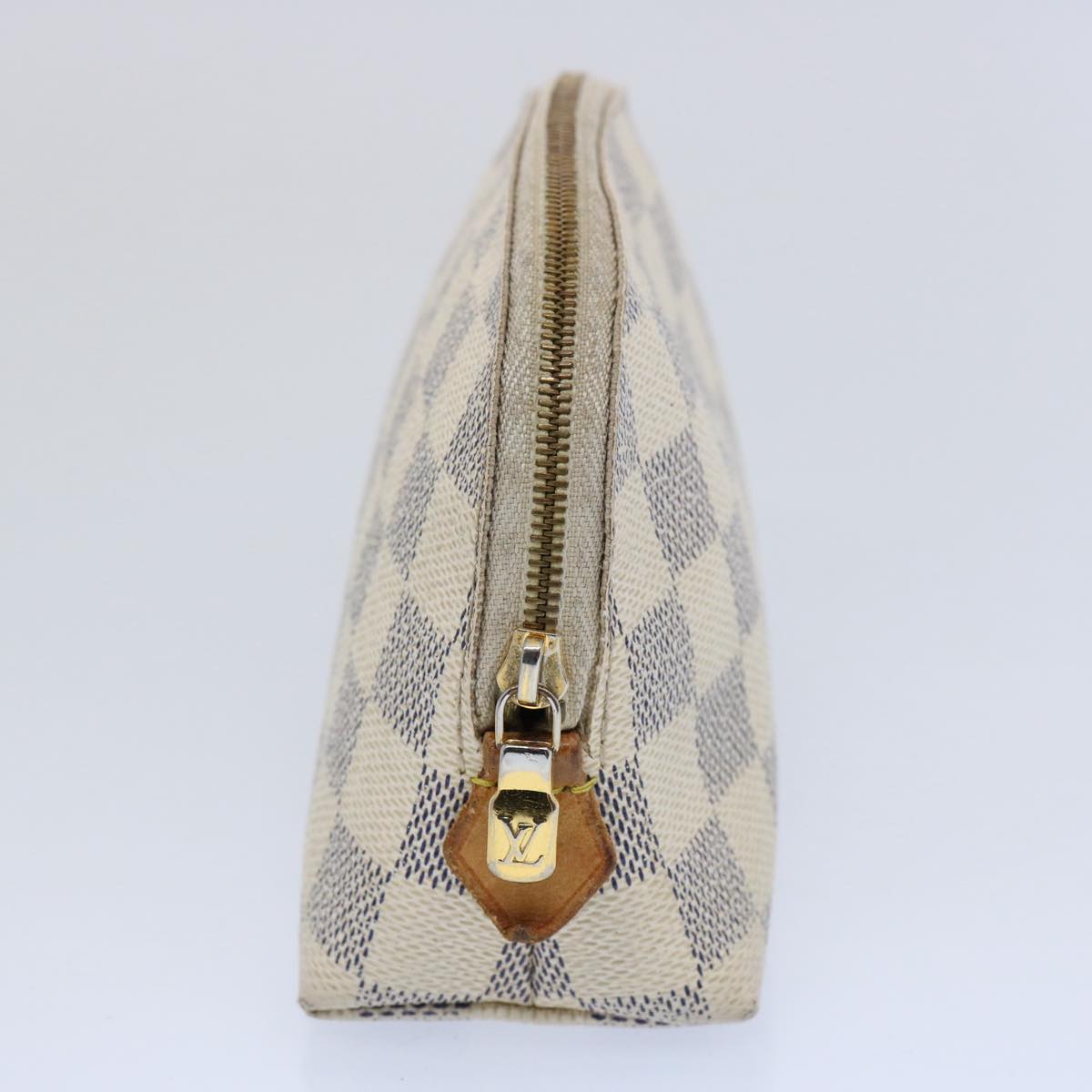 LOUIS VUITTON Damier Azur Pochette Cosmetic PM Pouch N60024 LV 62459