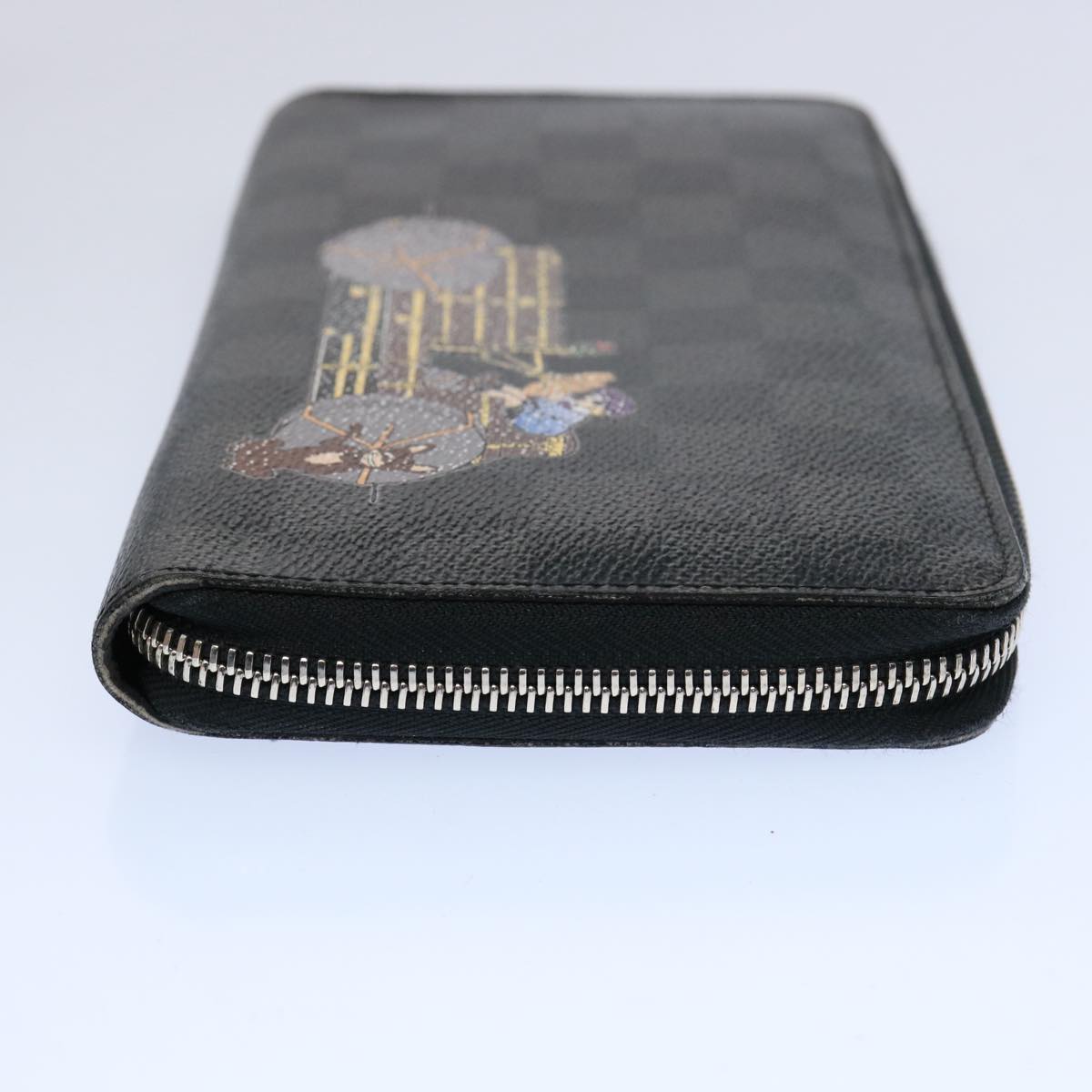 LOUIS VUITTON Damier Graphite Illustre Zippy Organizer Wallet N63002 62471