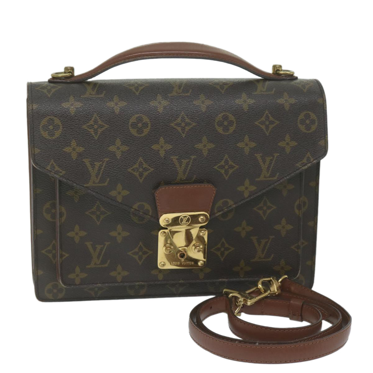 LOUIS VUITTON Monogram Monceau 28 Hand Bag 2way M51185 LV 62474