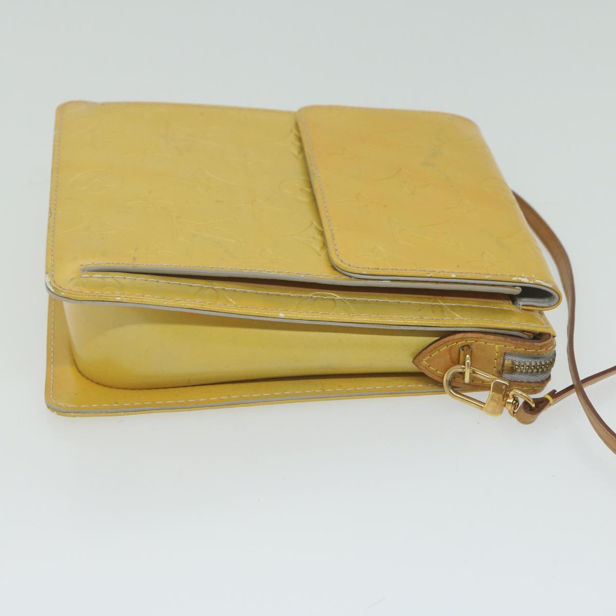 LOUIS VUITTON Monogram Vernis Motto Accessory Pouch Gris M91030 LV 62476