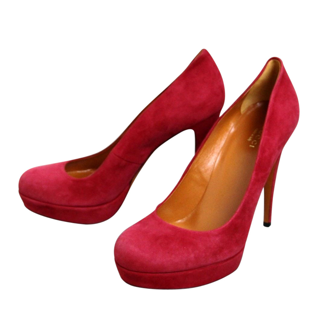 Gucci Women's  Suede Platform Pump Shoes