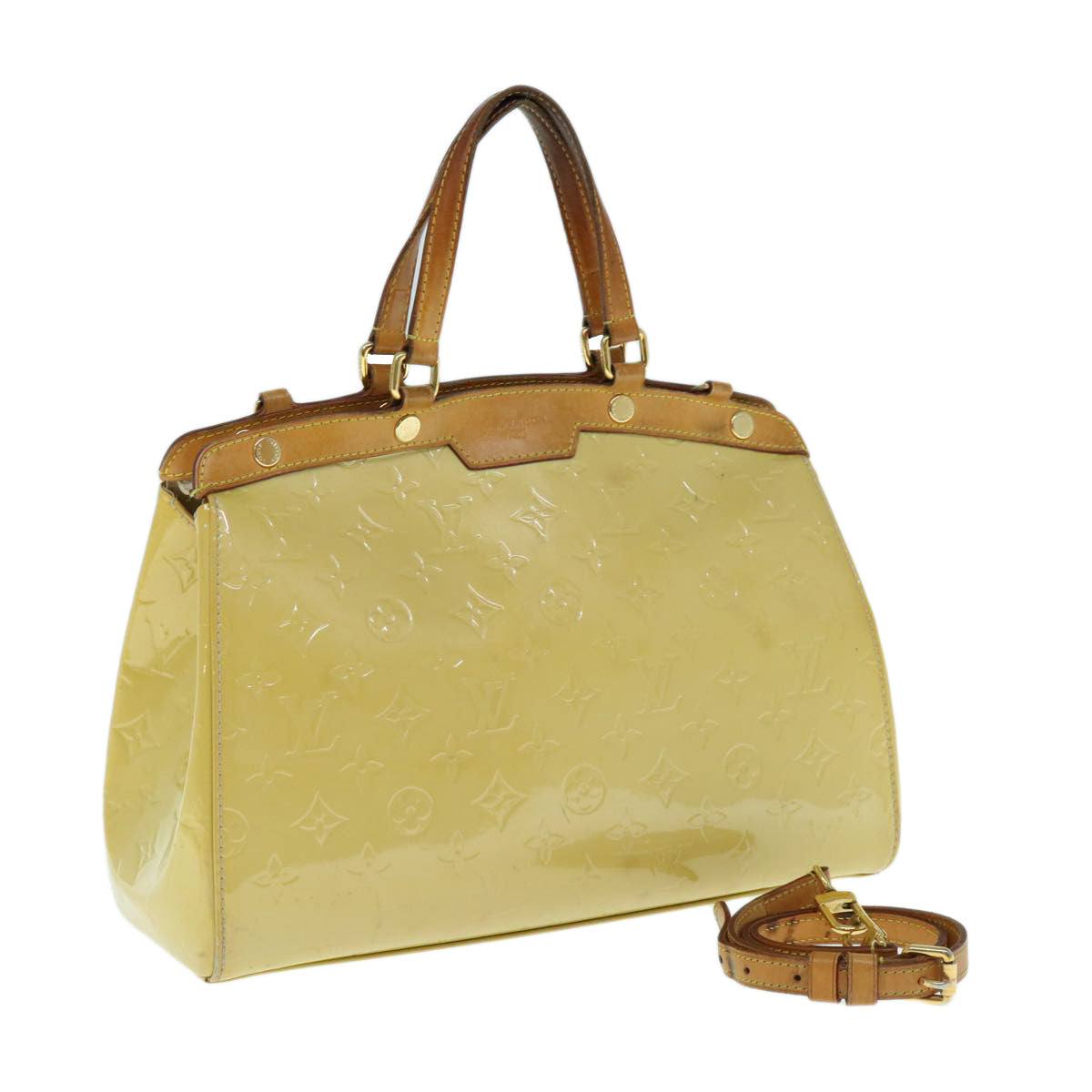 LOUIS VUITTON Monogram Vernis Blair MM Hand Bag Citrin M90108 LV 62532