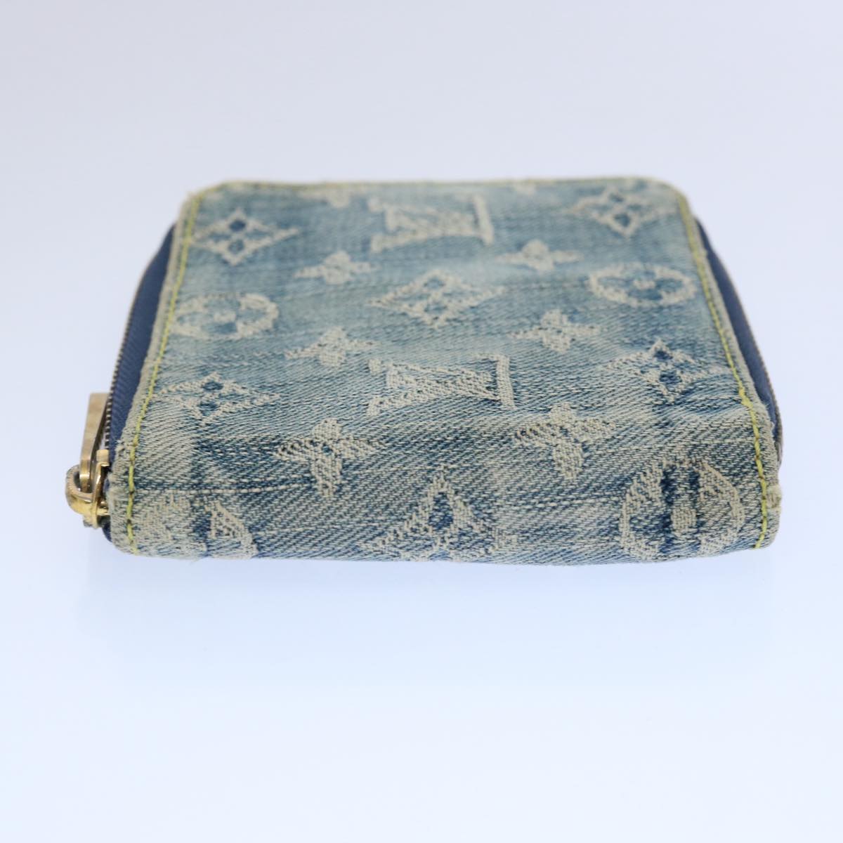 LOUIS VUITTON Monogram Denim Mini Zippy Wallet Wallet Blue M95342 LV 62554