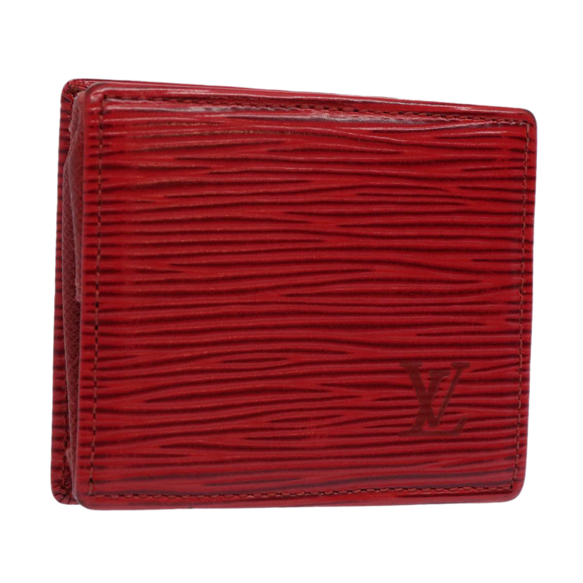 LOUIS VUITTON Epi Porte Monnaie Boite Coin Purse Red M63697 LV 62562