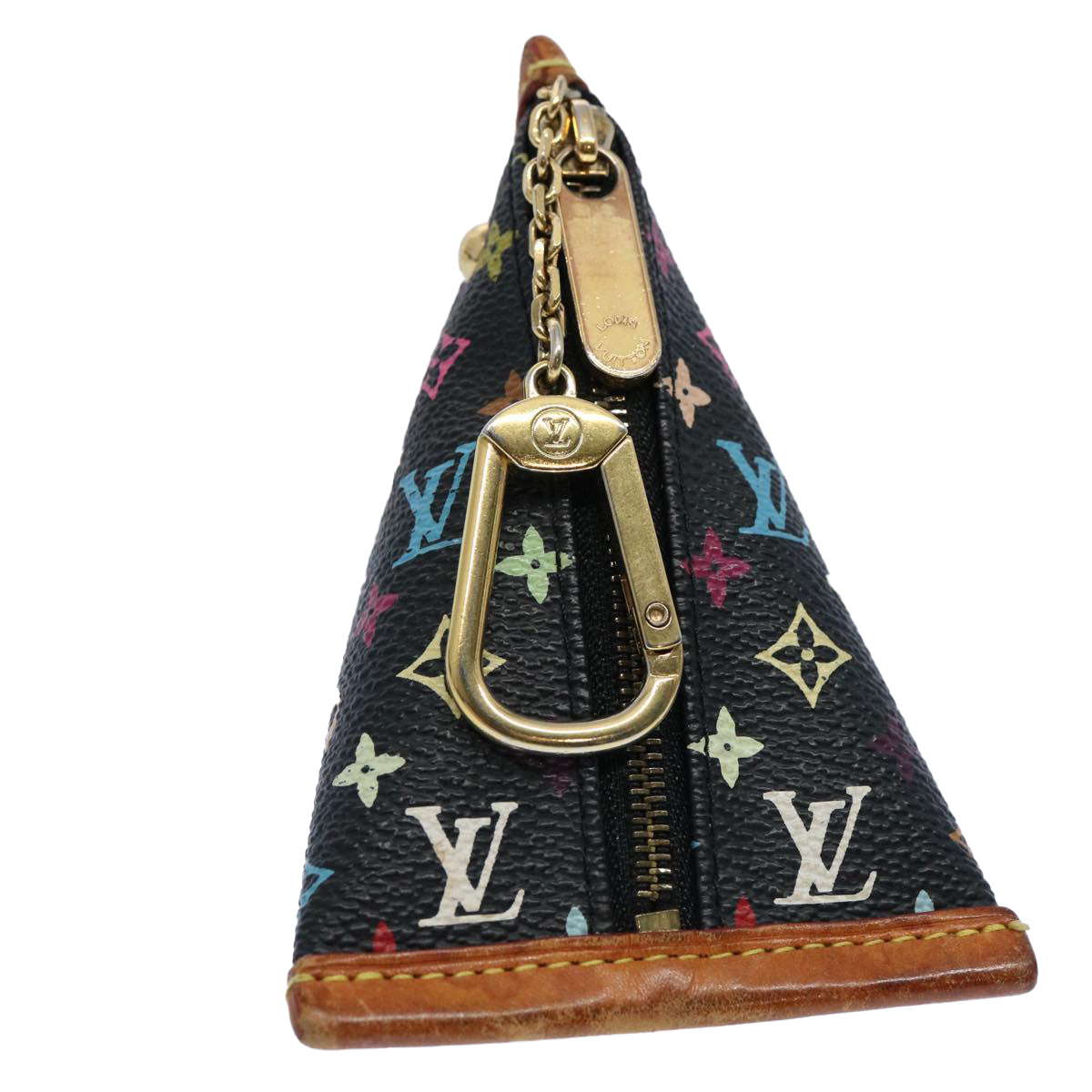 LOUIS VUITTON Monogram Multicolor Berlingo Coin Purse Black M58029 62648