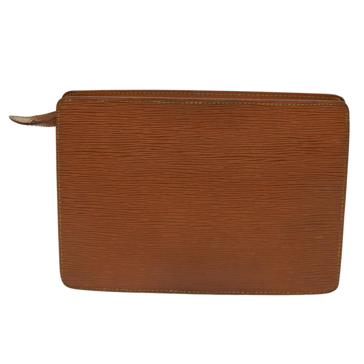 LOUIS VUITTON Epi Pochette Homme Clutch Bag Brown Zipang Gold M52528 62660