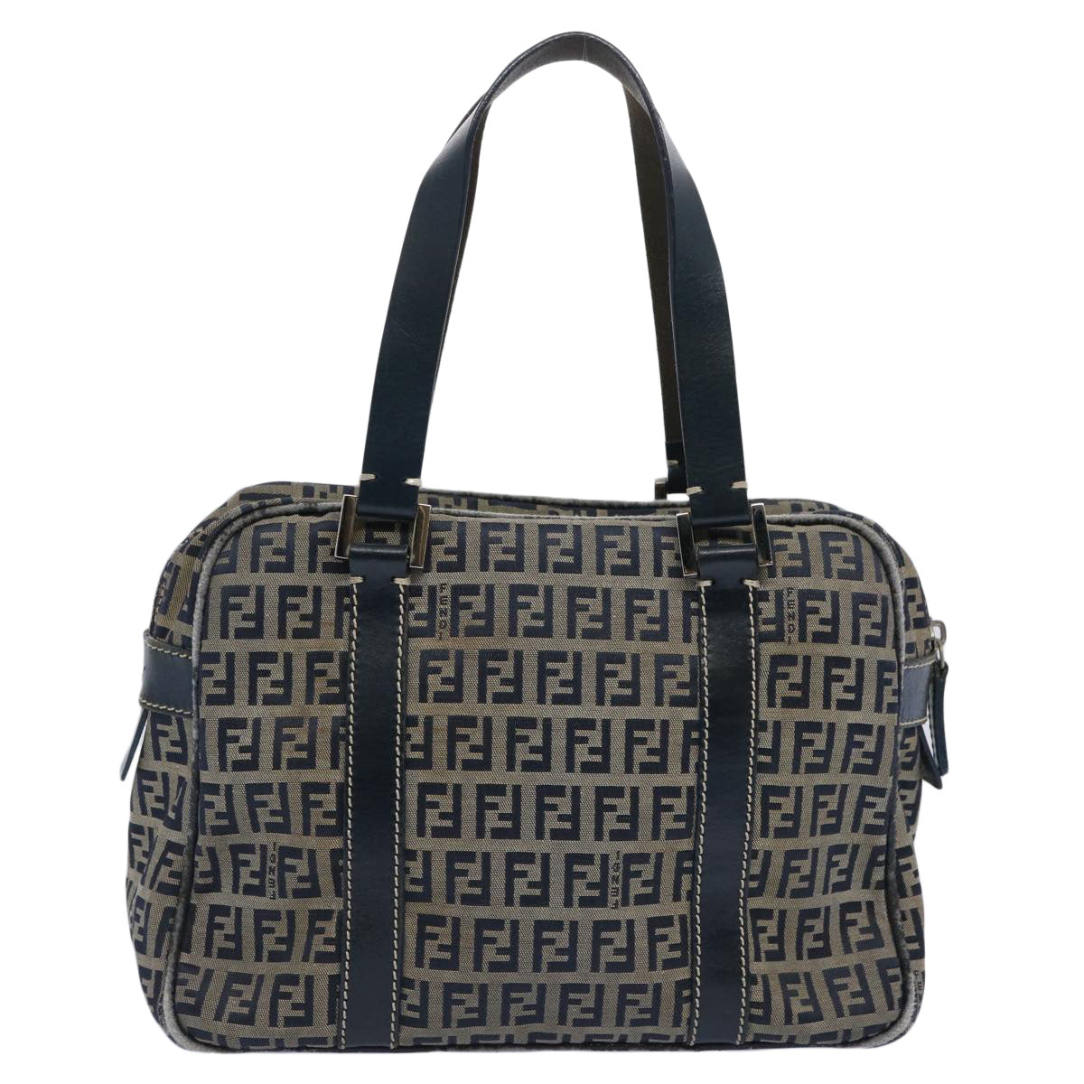 Luxury FendiZucchino Canvas Hand Bag Navy62679