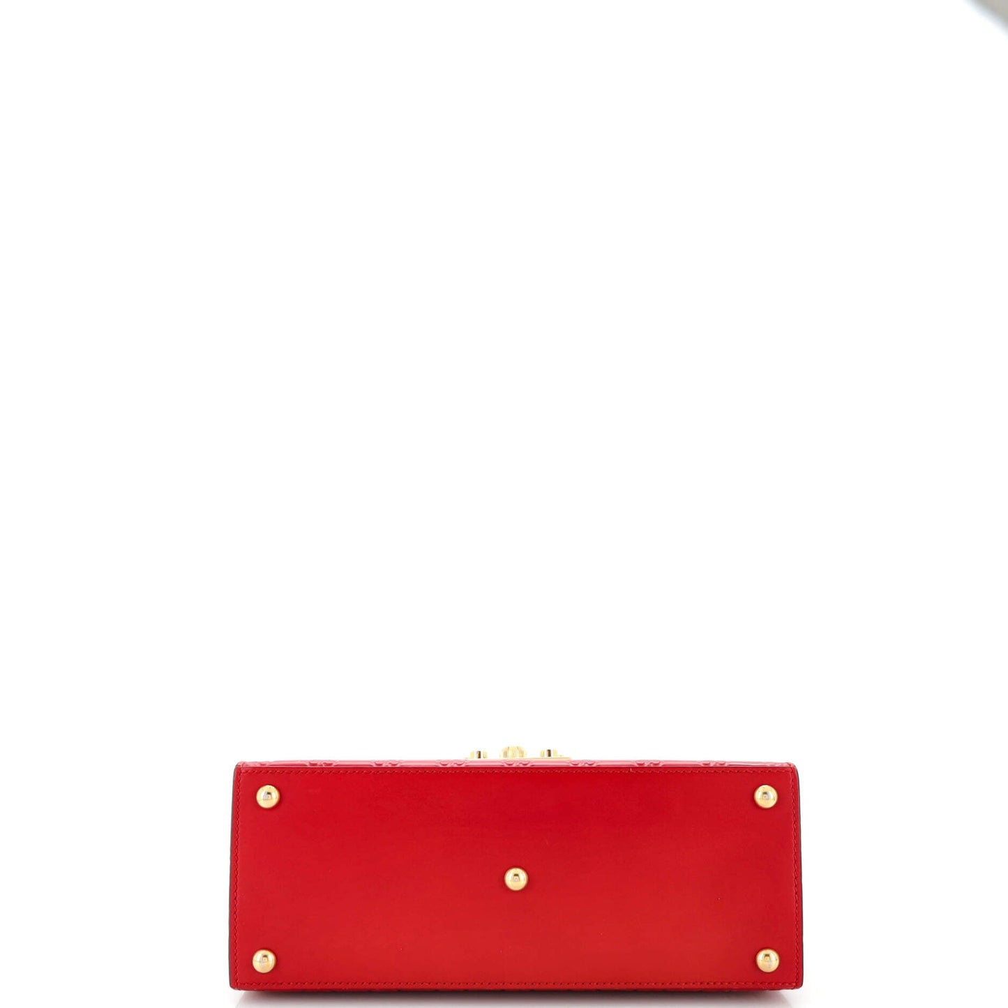 Padlock Top Handle Bag Guccissima Leather Small