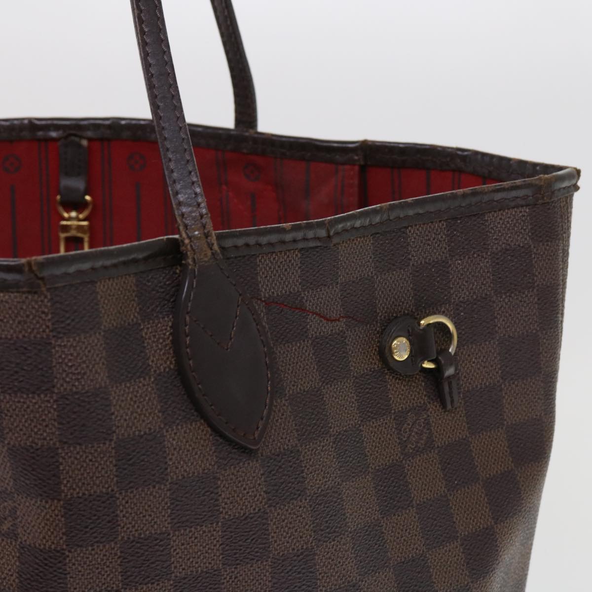 LOUIS VUITTON Damier Ebene Neverfull MM Tote Bag N51105 LV 62716