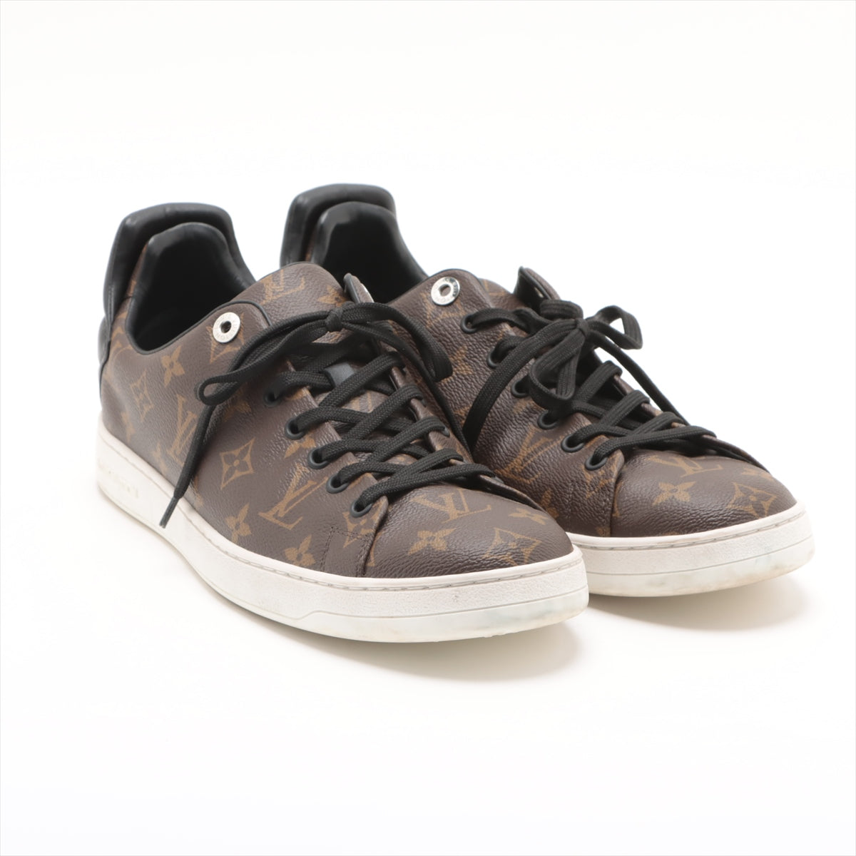 Louis Vuitton Front Line 16 Years PVC Leather Trainers 10 Men Brown MS0176 Monogram Change