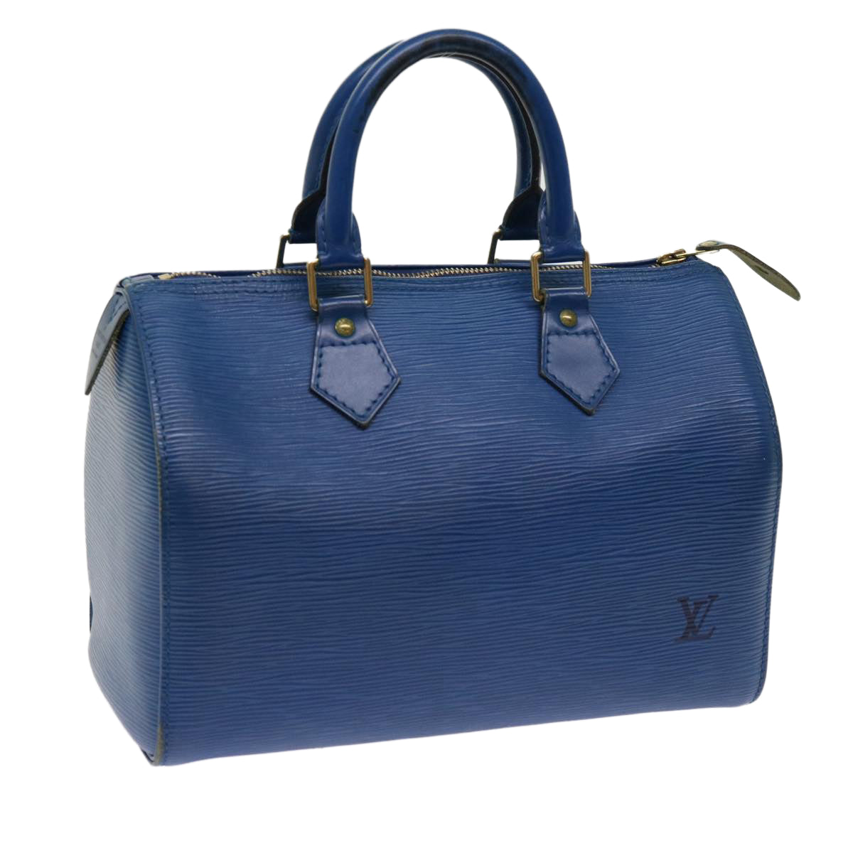 LOUIS VUITTON Epi Speedy 25 Hand Bag Toledo Blue M43015 LV 62733