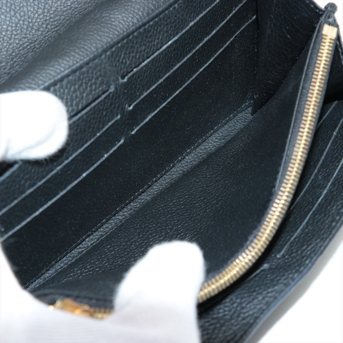 Louis Vuitton Monogram Emplant Portfolio M61182 Black Wallet