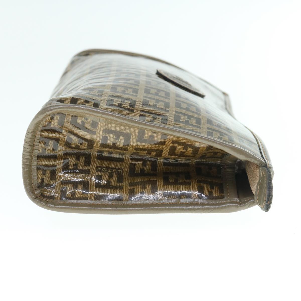 Luxury FendiZucchino Canvas Clutch Bag Beige62934