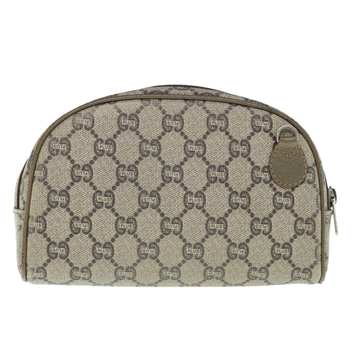 GUCCI GG Plus Supreme Clutch Bag PVC Leather Beige  62976