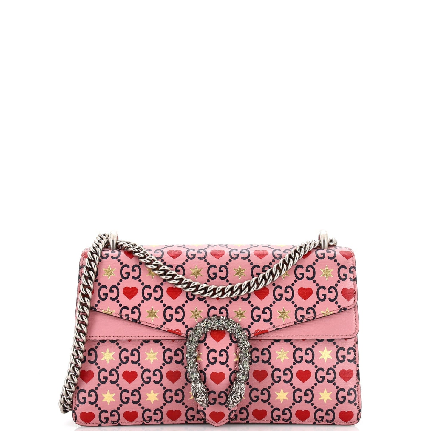 Luxury Gucci Trending 2025 Dionysus Bag Limited Edition Valentines GG Printed Leather Small
