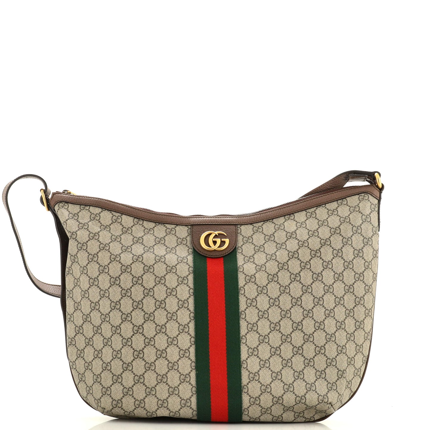 Luxury Gucci Trending 2025 Ophidia Half Moon Hobo GG Coated Canvas Large