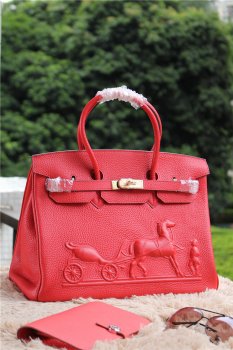 Luxury Hermes Birkin Horse Togo Leather Red 35cm