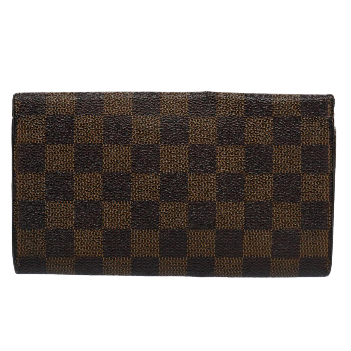 LOUIS VUITTON Damier Ebene Portefeuille Sarah Long Wallet N61734 LV 63038