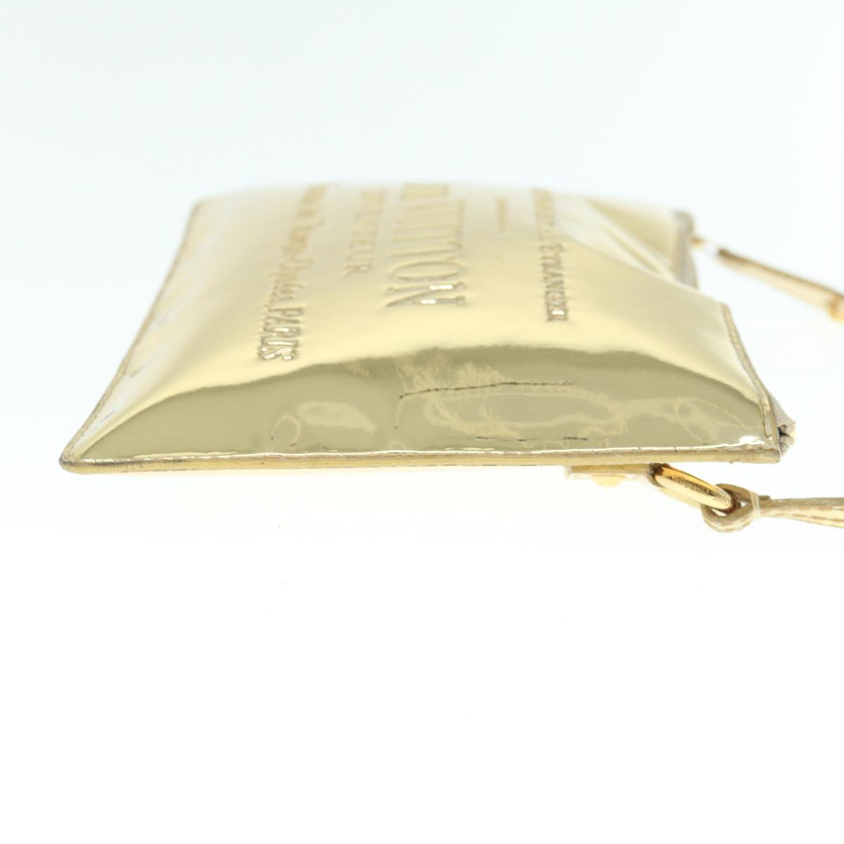 LOUIS VUITTON Monogram Miroir Pochette Plat Clutch Bag Gold M95278 63076