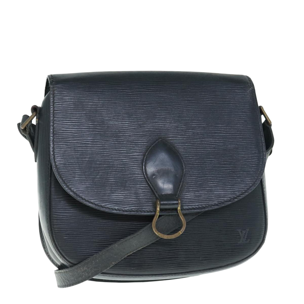 LOUIS VUITTON Epi Saint Cloud GM Shoulder Bag Black M52192 LV 63080
