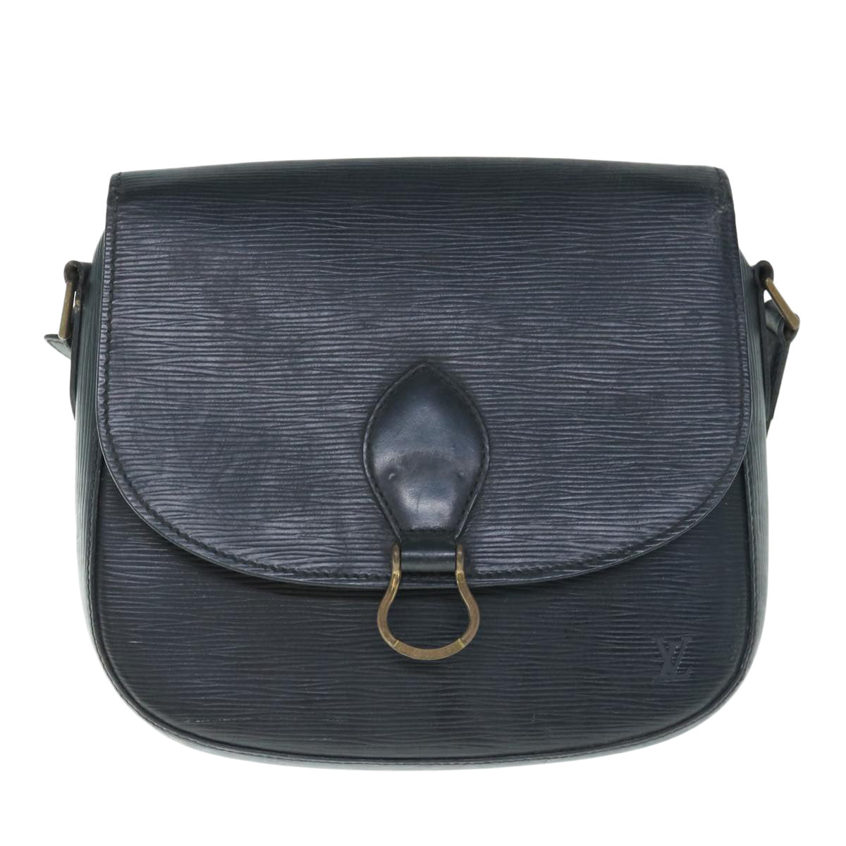 LOUIS VUITTON Epi Saint Cloud GM Shoulder Bag Black M52192 LV 63080