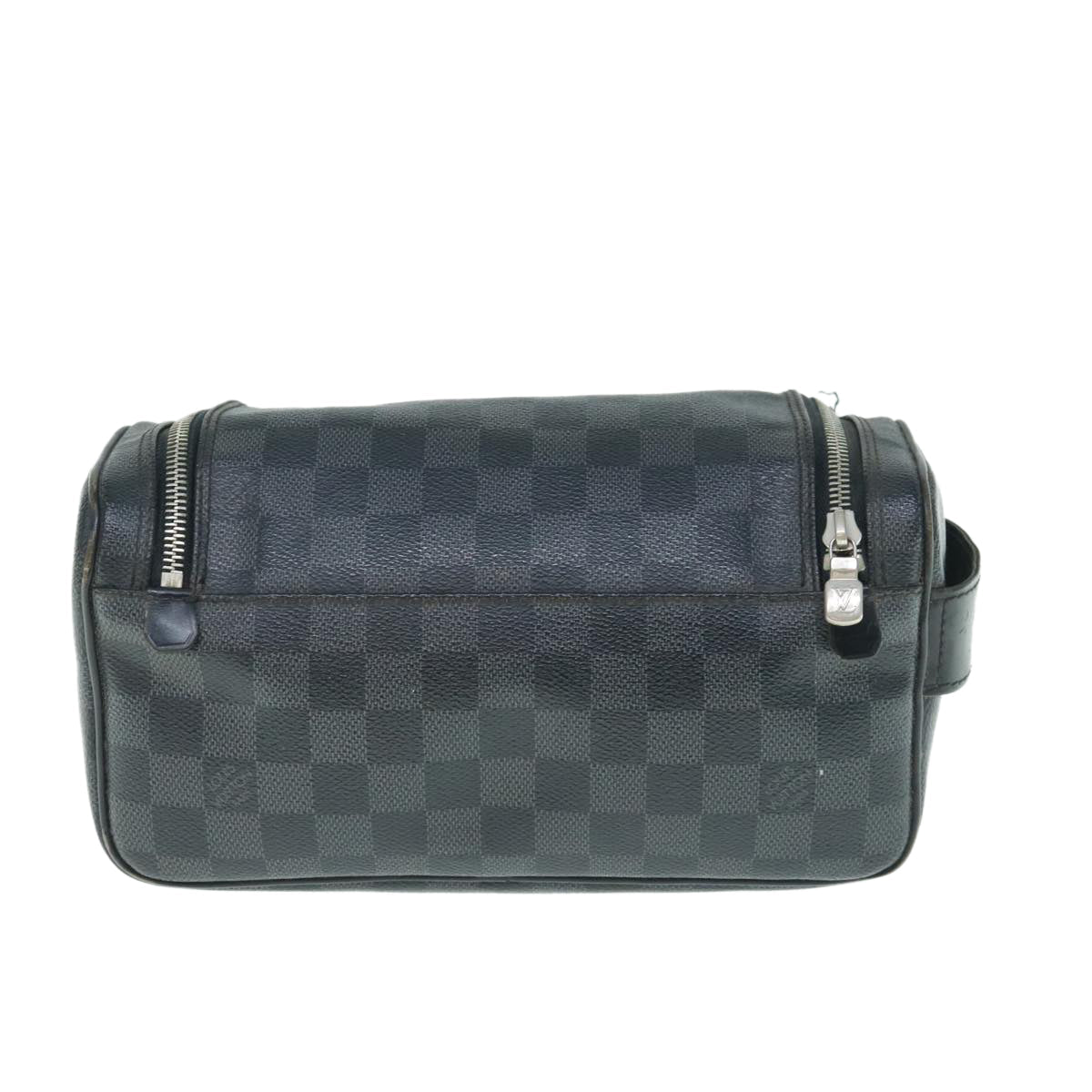 LOUIS VUITTON Damier Graphite Toiletry Pouch Clutch Bag N47625 LV 63088
